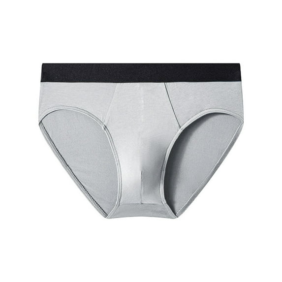 Iugvhana Mid-Rise Briefs for Men Underwear Breathable Briefs Moisture-Wicking Lightweight Underwear Gray M