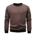 thumbnail image 1 of Iugvhana Polar Fleece Sweatshirts for Men Thermal Winter Round Neck Sweatshirt Top Casual Long Sleeve Pullover T-Shirts Coffee S, 1 of 3