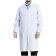 thumbnail image 1 of Iugvhana Professional Lab Coat for Men Women Long Sleeve Lapel Collar Working Coat,Multiple Pockets, Tailored Fit, Button Closing White#5 M, 1 of 8