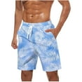 thumbnail image 1 of Iugvhana Quick-Dry Swim Trunks - Comfortable Mens Boardshorts, Variety of Tropical & Classic Designs Hawaiian Shorts Light Blue#1 XXL, 1 of 5