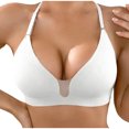 thumbnail image 1 of Iugvhana Seamless Bras for Women Open Back Wireless Bra Full Coverage Push-Up Bra Adjustable Straps Lifitng Comfortable Everyday Bra White L, 1 of 6