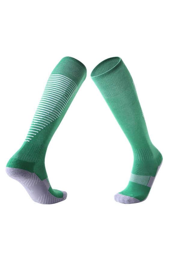 Team Sports Socks - Pro Compression Soccer/Baseball Socks for Youth & Adults (Men/Women) - Moisture Lock Tech Green Free Size