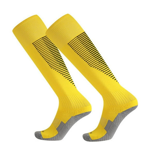 Iugvhana Team Sports Socks - Pro Compression Soccer/Baseball Socks for Youth & Adults (Men/Women) - Moisture Lock Tech Yellow#1 Free Size