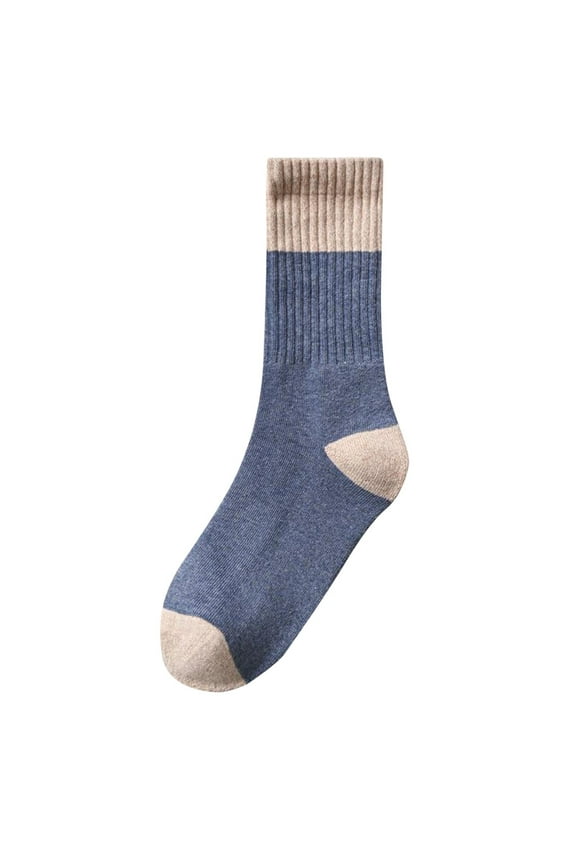 Unisex Comfort Organic Natural Cotton Classic Cushion Crew Socks for Men & Women, One Pair Sky Blue Free Size