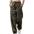 thumbnail image 1 of Iugvhana Women's Active Cinch Bottom Sweatpants Loose Fit Casual Drawstring Elastic High Waist Athletic Workout Jogger Pants with Pockets Baggy Y2k Trendy Lounge Trousers Black#01 S, 1 of 6