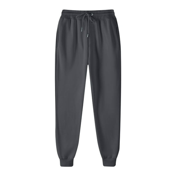 Iugvhana Women's Active High Waisted Sporty Gym Athletic Fit Jogger Sweatpants Loose Fit Casual Drawstring Oversized Baggy Lounge Pants with Pockets #03-Dark Gray XXXL