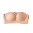 thumbnail image 1 of Iugvhana Women's Mesh Strapless Bra Seamless Breathable Push Up Bra Lift Support Non Slip Bandeau Tube Top Soft Wireless Everyday Bra Rose Gold L, 1 of 6