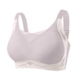 thumbnail image 1 of Iugvhana Women's Seamless Bras Full Coverage Wireless Bra Wide Straps Push Up Bras Anti-Sagging Breathable Everyday Adjustable Bra Gray L, 1 of 6