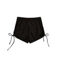 thumbnail image 1 of Iugvhana Womens Beach Shorts Summer Solid Color Mesh Drawstring Side Casual Quick Dry Shorts Swim Trunks Beach Cover Up Shorts Beachwear Black L, 1 of 7