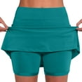 thumbnail image 1 of Iugvhana Womens Skorts with Pockets Lightweight Tummy Control Plus Size Skorts for Women High Waist Solid Color Athletic Sports Skirt Shorts Mint Green#03 XXL, 1 of 5