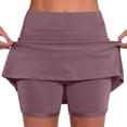 thumbnail image 1 of Iugvhana Womens Skorts with Pockets Lightweight Tummy Control Plus Size Skorts for Women High Waist Solid Color Athletic Sports Skirt Shorts Pink#03 M, 1 of 5