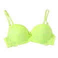 thumbnail image 1 of Iugvhana Womens Wireless Lace Bras Full Support No Underwire Bras Push Up Comfortable Adjustable Bra Breathable Everyday Full Coverage Bras Green M, 1 of 4