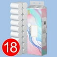 thumbnail image 1 of Iuhan 18 Rolls Toilet Paper 4-Ply Bath Tissue, 4 Layer Soft Strong Toilet Paper Rolls, Septic Safe Biodegradable Paper, Kitchen Paper Household Paper Towels For Bathroom Home Office, 1 of 9