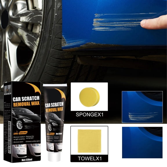 Iuhan 2026 Car Scratch Remover Polish, Automotive Scratch Repair Paste, Advanced Coating Technology Polishing Compound for Car Paint, Vehicle Surface Repair Kit with Sponge, 120ml Scratch Remover For