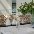 thumbnail image 1 of Iuhan 2Pcs Mosaic Tile Stickers, 20Pcs Self Adhesive PVC Floor Wall Decals, 10x10cm Peel and Stick Removable Decorative Tiles for Kitchen Bathroom Home DIY Decor, 1 of 8