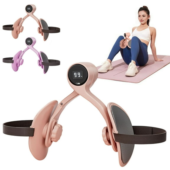 Iuhan 2Pcs Pelvic Floor Exerciser, 2025 Upgraded LED Digital Display Thigh Trainer, Inner Thigh Toner for Women, Core Strength and Glute Workout Device, Home Fitness Equipment