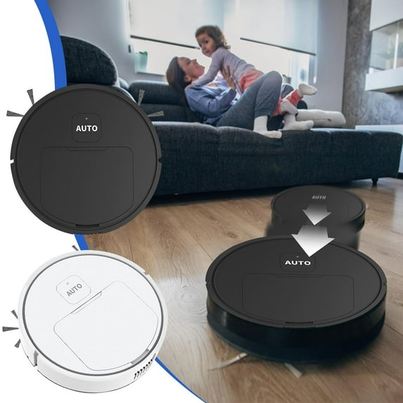 Iuhan 2Pcs Smart Sweeping Robot, USB Rechargeable Mini Vacuum Cleaner with Mopping, Automatic Cleaning Machine for Home Floor Carpet Pet Hair