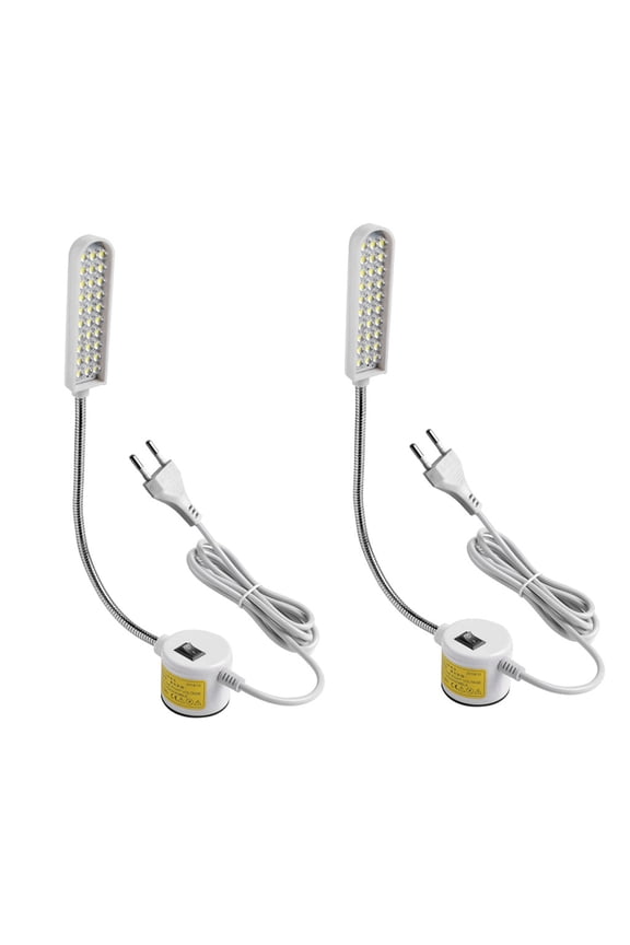 30LED Sewing Machine Light, Magnetic Base Flexible Gooseneck Arm Work Lamp, Bright LED Lighting for Sewing Crafting Hobby Desk, Vision Protection Eye-Caring Task Lamp