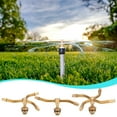 thumbnail image 1 of Iuhan 3Pcs Automatic Rotating Sprinkler, Brass Garden Irrigation Nozzle with Arm, Rotary Water Sprayer for Lawn Grass Flower Beds, Overhead Sprinkler System for Greenhouse Vegetable Garden Patio, 1 of 9