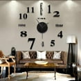 thumbnail image 1 of Iuhan 3Pcs DIY Wall Clock, Large Frameless Mute Mirror Sticker Decal, 100x100cm Time Display, Home Office Living Room Bedroom Decor, Self-Adhesive Clock Face for Walls Doors Tiles, 1 of 9