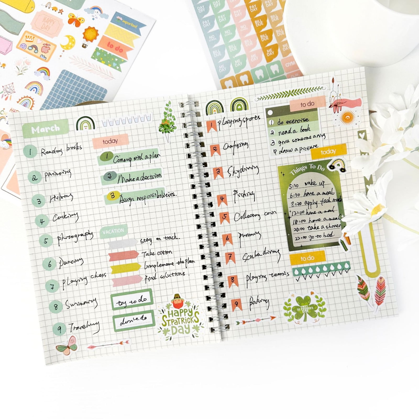 Iuhan 3Pcs Planner Stickers, Must-Have Organizer Stickers for Planning, Reliable Schedule Stickers, Colorful Task and Appointment Stickers for Journal, Diary, Calendar