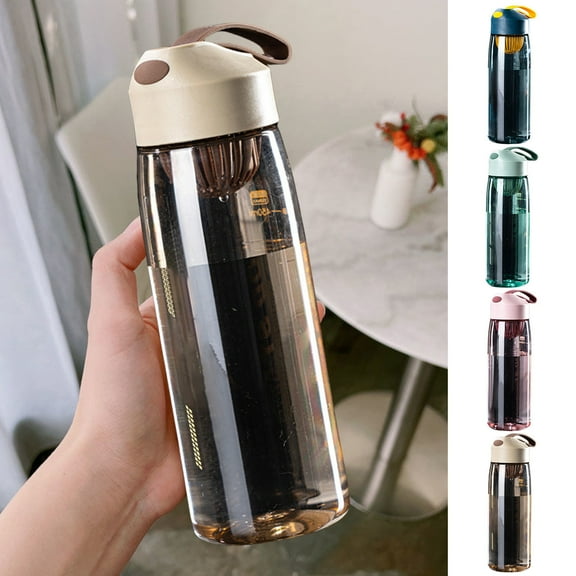 Iuhan 4Pcs Sports Water Bottle 550ml Leakproof With Carry Loop And Built In Mixing Grids, Portable Gym Fitness Travel Bottle For Workout Running Cycling