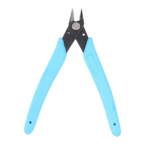 Iuhan 5 Inch Offset Pliers, Carbon Steel Wire Cutter Tool for Plastic Model Trimming, 45 Degree Angled Nozzle Pliers for Electronic Component Feet, Comfort Grip Pliers for DIY Crafts and Tight Spaces