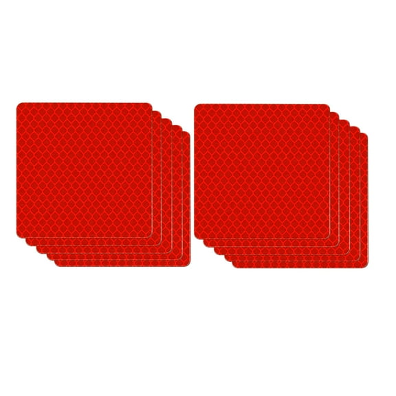 Iuhan Automotive Reflective Stickers, 10PCS Red Wheel Hub Decals for Car Truck Motorcycle, Night Safety Warning Stickers, Non-Destructive Installation for Vehicle Rim Accessories