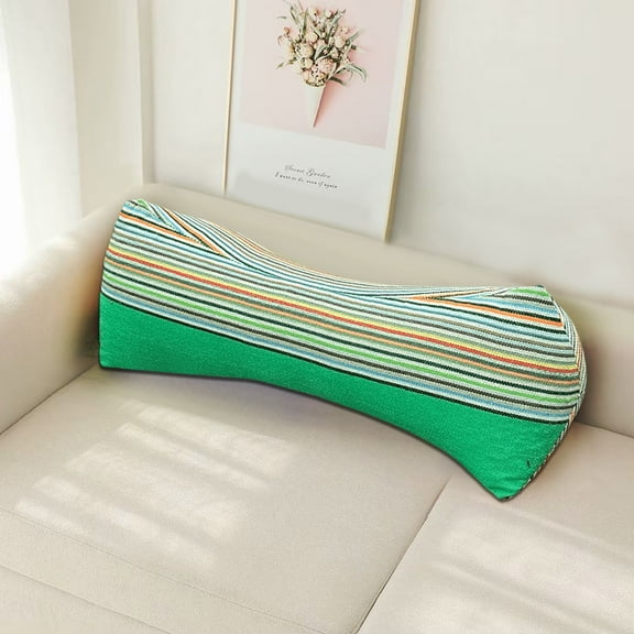 Iuhan Buckwheat Pillow, Shaped Cervical Support Pillow for Neck Pain Relief, Adult Lumbar Pillow Nap Pillow, Orthopedic Bed Pillow for Sleeping, Home Office Sofa Cushion