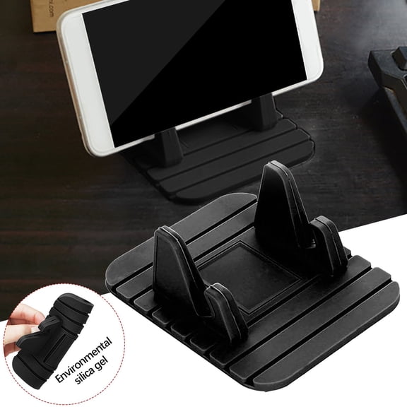 Iuhan Car Phone Holder, Anti-Slip Silicone Dashboard Mount for GPS, Universal Car Cradle Stand for Smartphones Cell Phones, Non-Slip Mat Pad for Car Truck Vehicle Interior Accessories