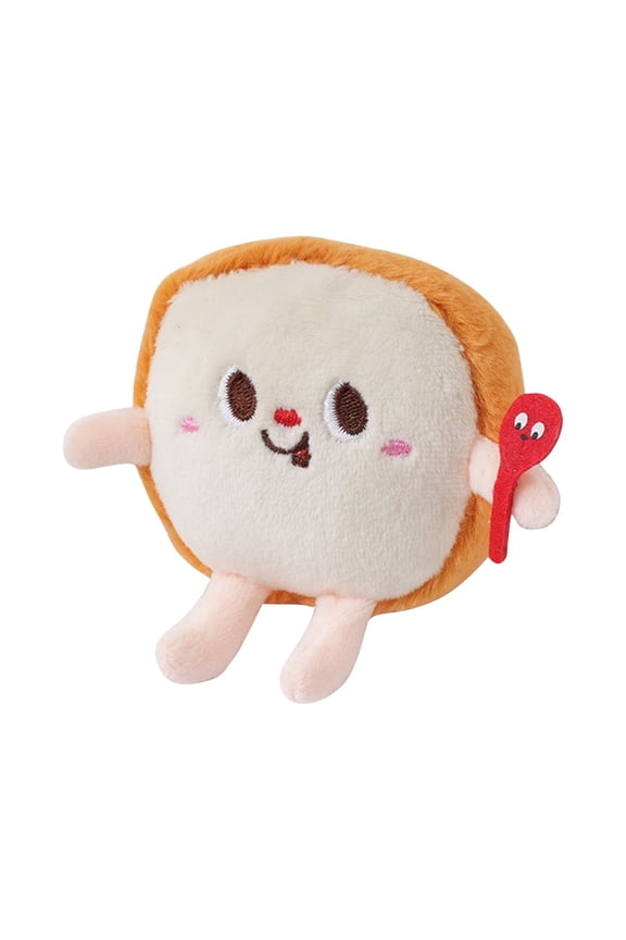 Cartoons Hamburger Key Chain, French Hot Dog Chicken Leg Plush Keychain, Cute Food Cartoon Keyring for Backpack Purse Luggage Bag Decor