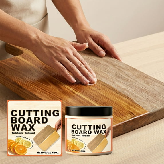 Iuhan Citrus Scented Cutting Board Wax, Food Grade Wood Polish and Nourishing Wax, Natural Beeswax Conditioner for Wooden Utensils, Kitchen Countertops, Butcher Blocks and Cutting Board Care