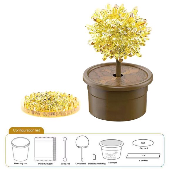 Iuhan Crystal Growing Tree Kit, Science Experiment forKids, EducationalToys, Chemical Crystal Growing Lab forChildren, DIY Magic Tree Growing Crystals for Home Study Classroom Learning