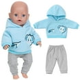 thumbnail image 1 of Iuhan Doll Clothes For 14-18 Inch Doll, Sweet Fashion Outfits Winter Hoodie Pants Set, 35-45Cm Doll Accessories Dress-Up Wardrobe For Doll Doll, 1 of 9