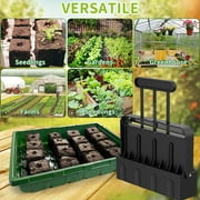 Iuhan Manual Soils Block Maker, Garden Soil Press Tool for Vegetable Planting, Handheld Soil Compactor and Retarder, Durable Plastic Garden Tools for Starting and Home Gardening