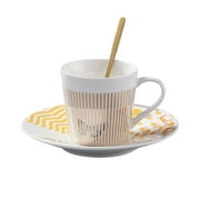 Iuhan Moving Reflection Creative Coffee Cup, Rotating Illusion Ceramic Mug, Dynamic Pattern Magic Coffee and Teacup, Novelty Gift for Office Home Kitchen Decor