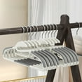 thumbnail image 1 of Iuhan Non Slip Corner Drying Rack, Fish Mouth Opening Clothes Hanger Non Marking Plastic Hangers, Household Wet Dry Use Does Not Hurt Collar, Space Saving Laundry Rack for Closet Wardrobe, 1 of 6