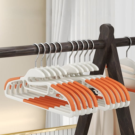 Iuhan Non Slip Corner Drying Rack, Fish Mouth Opening Clothes Hanger Non Marking Plastic Hangers, Household Wet Dry Use Does Not Hurt Collar, Space Saving Laundry Rack for Closet Wardrobe