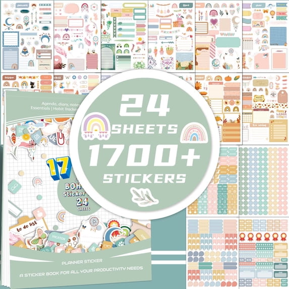 Iuhan Planner Stickers, Must-Have Organizer Stickers for Planning, Reliable Schedule Stickers, Colorful Task and Appointment Stickers for Journal, Diary, Calendar