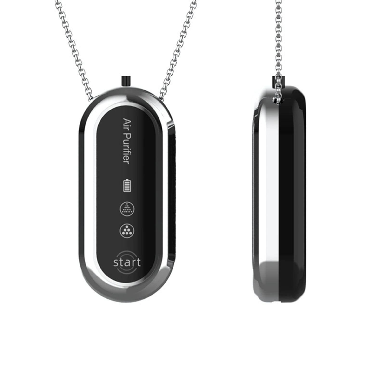 Iuhan Portable Neck , Wearable Personal Air Cleaner with Filter, USB Rechargeable Necklace Purifier for Home Office Travel Indoor Outdoor Use