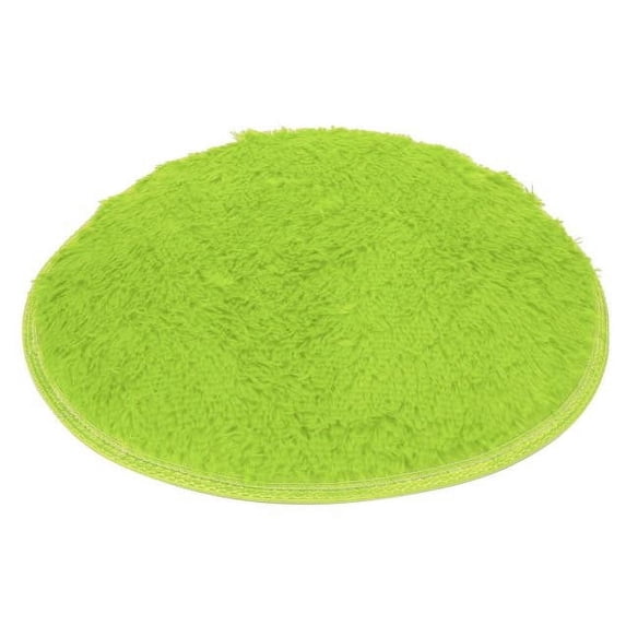Iuhan Round Bath Mat, Non-Slip Soft Coral Fleece Floor Rug, Shower Bathroom Bedroom Kitchen Anti-Skid Circular Carpet Pad for Home Decor