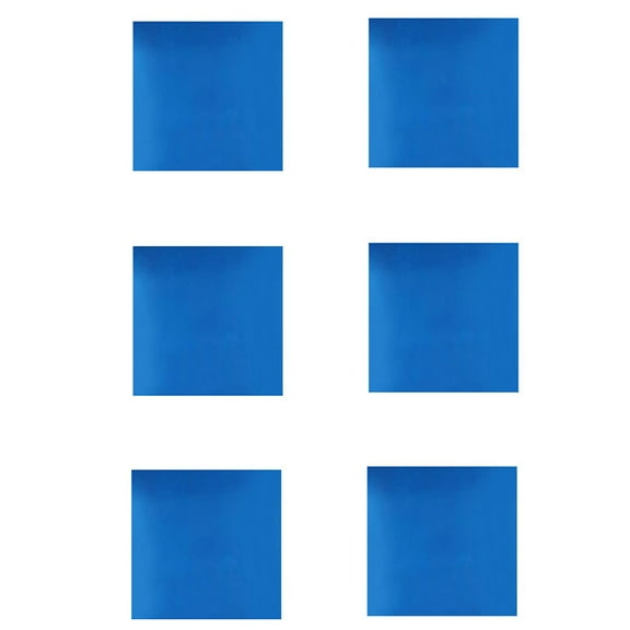 Iuhan Self-Adhesive Mirror Wall Stickers, Acrylic PET Square Mirror Tiles for Bedroom Living Room Bathroom Decor, 6 Pack DIY Cutting Peel and Stick Mirror Stickers