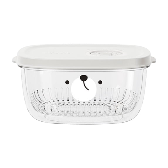 Iuhan Shallots Ginger Garlic Storage Box, Food Grade Refrigerator Storage Container, Onion Ginger Garlic Prep Box with Draining Basket, Vegetable Fresh Keeping Box for Kitchen Refrigerator