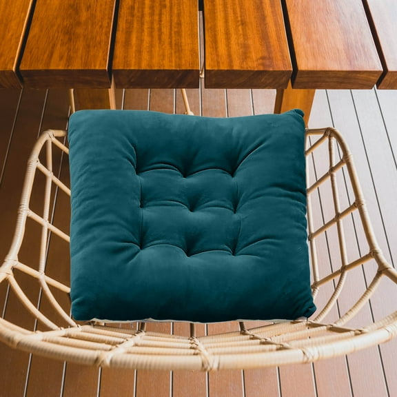 Iuhan Short Plush Seat Cushion, Thick Fluffy Chair Pad for Office Desk Stool, 50x50cm Soft Butt Cushion for College Teen Teacher, Home Living Room Decor