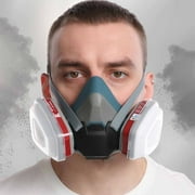 Iuhan Silicone Dust Mask, Activated Carbon Air Purifying Respirator with Replacement Cartridge, Reusable Face Cover for Construction Woodworking Painting