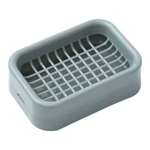 Iuhan Soap Box, Double Layer Soap Holder with Drainage Tray, Plastic Bathroom Soap Dish for Sink Shower, Mesh Soap Storage Rack for Toilet Kitchen Countertop Decor