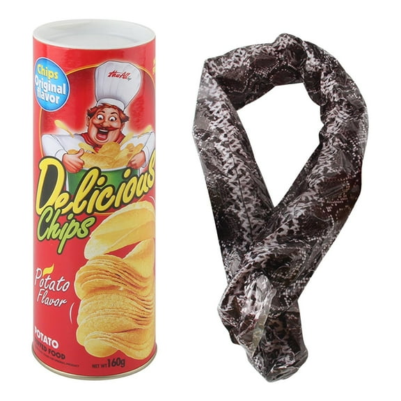 Iuhan St. Patrick's Day Prank Potato Chips Snake Can, Jump Spring SnakeToyScary Trick, Fake Snake in Chip Can for April Fools Pranks Gag Gifts, Holiday Party Decor