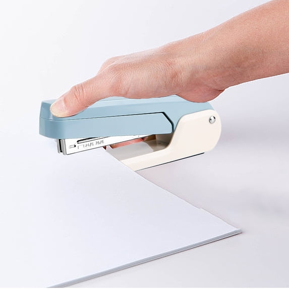Iuhan Stapler, Heavy Duty Metal Stapler 25 Sheet Capacity, Full Strip Desk Stapler, Non-Slip Swivel Base Office Stapler for Study Classroom Home Office