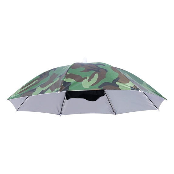 Iuhan Summer Sunscreen Hat Umbrella, 69cm Large Head-Mounted UV Protection Umbrella Hat, Hands-Free Fishing Umbrella Hat with Adjustable Strap for Outdoor Activities Beach Gardening
