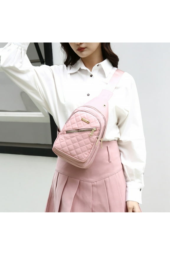 Summer Women's Chest Bag, Multifunctional Shoulder Messenger Bag Crossbody Sling Pack, Lightweight Nylon Hiking Bag for Camping Shopping Travel Outdoor Activities